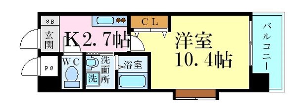 十日市町駅 徒歩3分 11階の物件間取画像